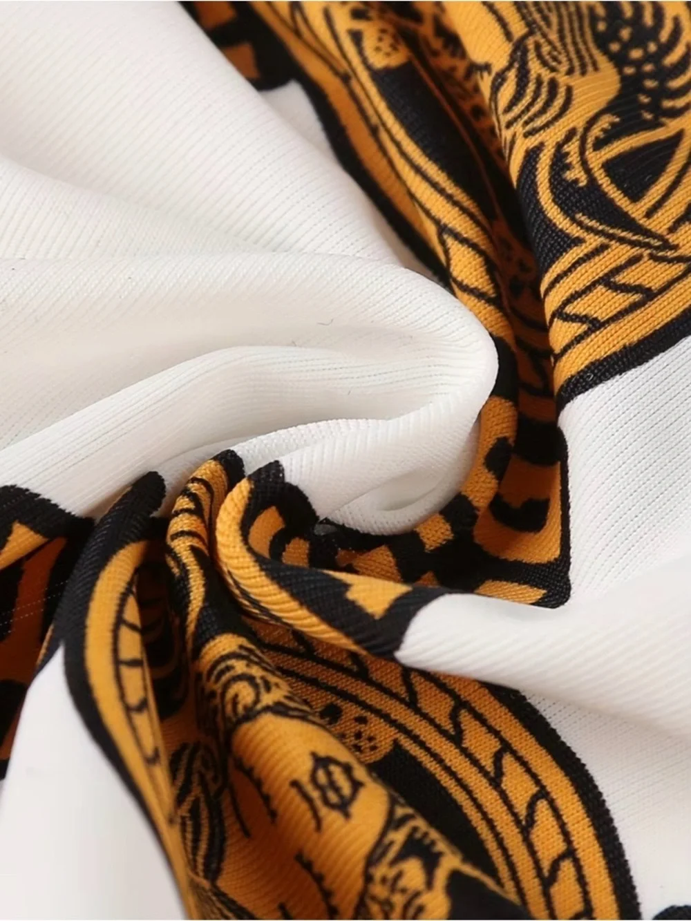 DKeg Gold & White Baroque Print Briefs - 4-Pack